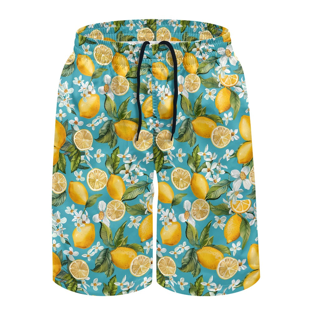 Men's Lemon Print Swim Shorts