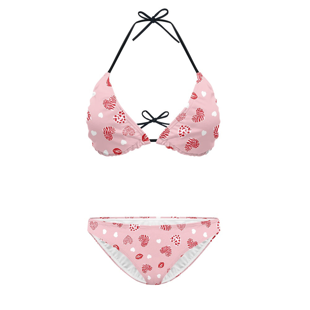Zebra Heart Pattern Bikini