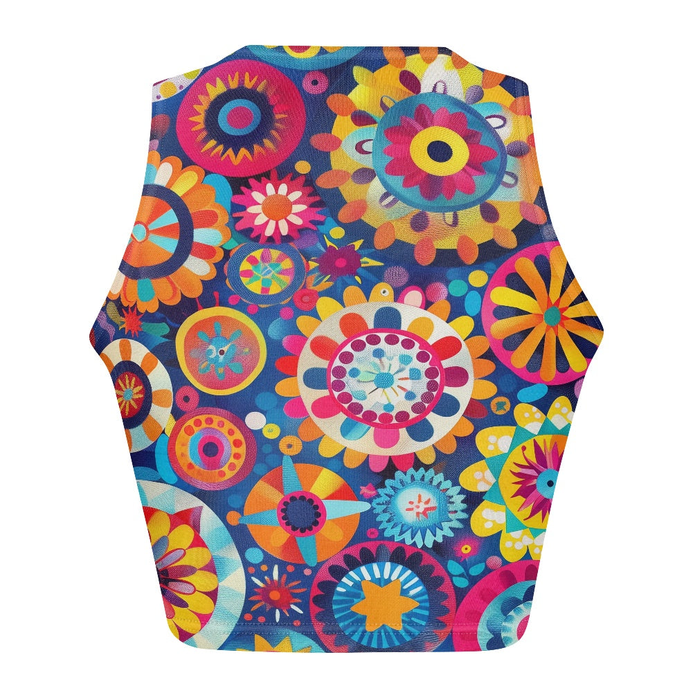Colorful Floral Women Tight Tank Tops