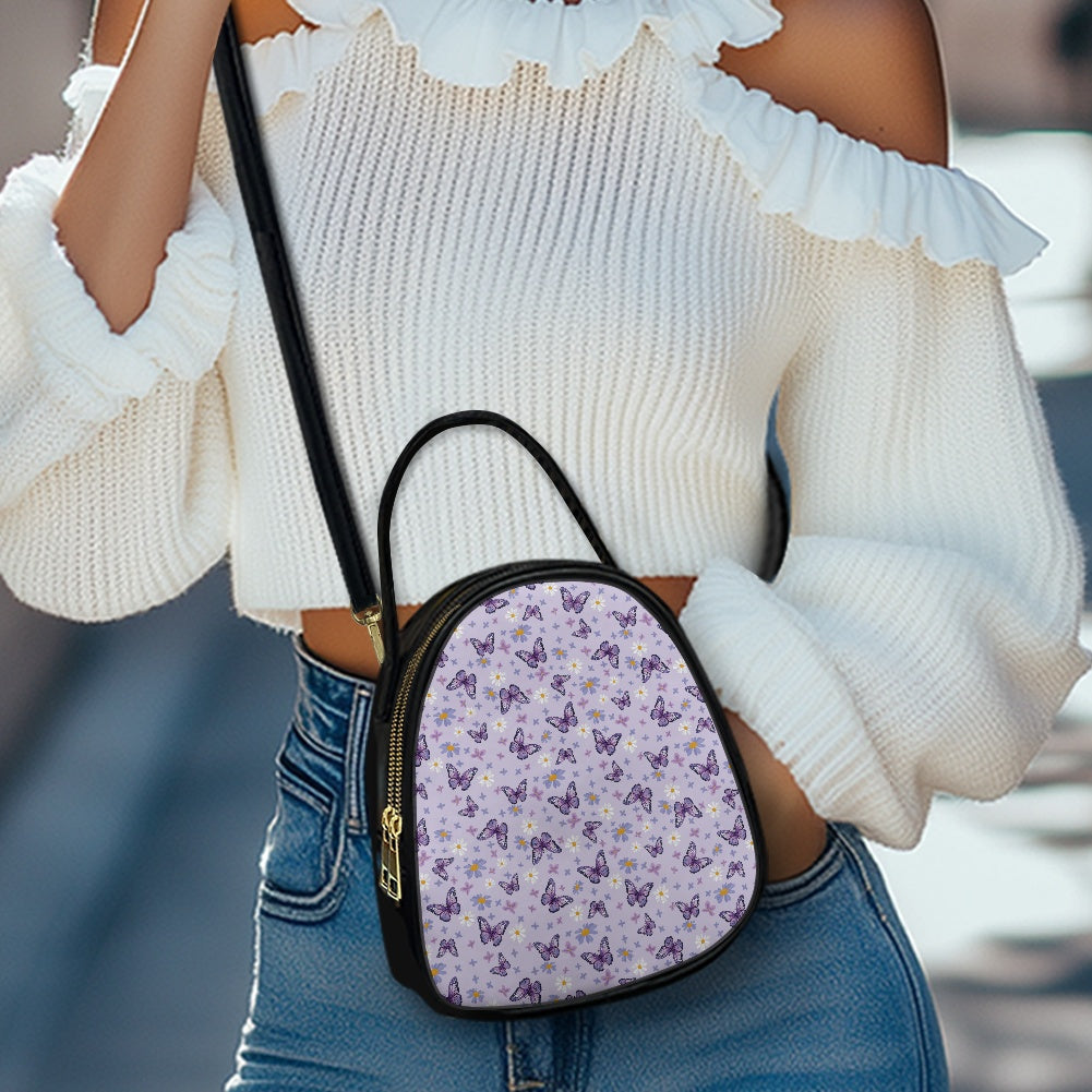 Butterfly Design Elegant Double-Layer Women’s Leather Square Bag