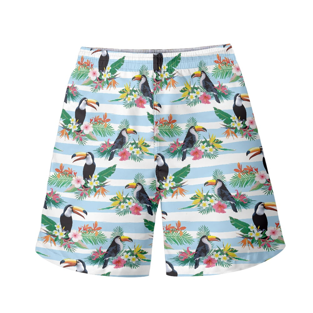 Men's Tropical Toucan Print Swim Shorts