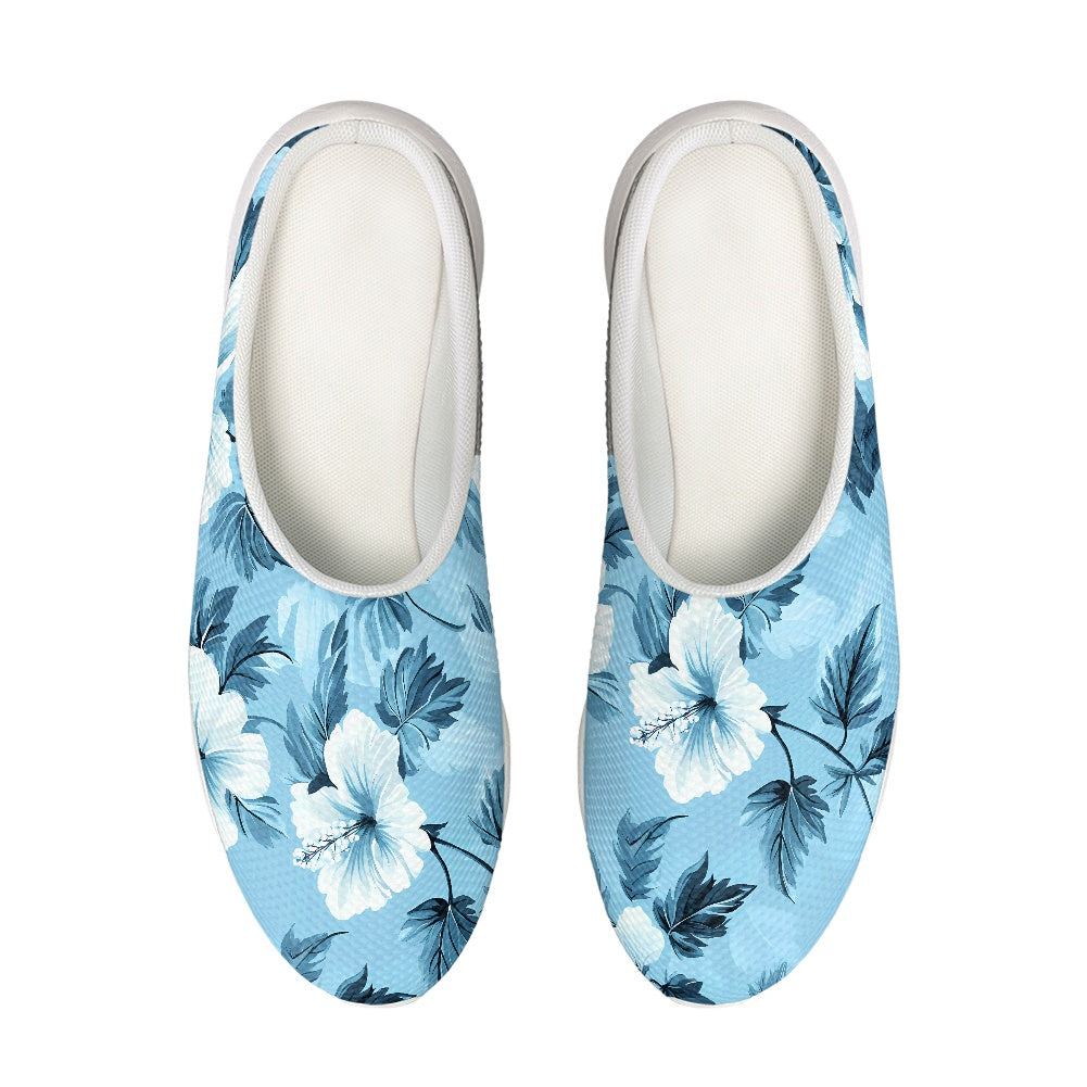 Blue Hibiscus Garden Clogs