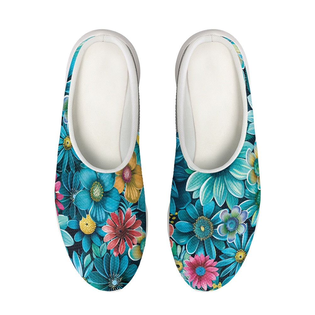 Teal Bloom Garden Clogs