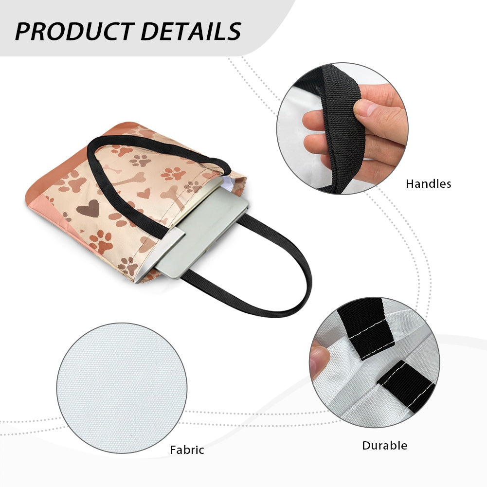 Paw Print Bone Cloth Tote Bag