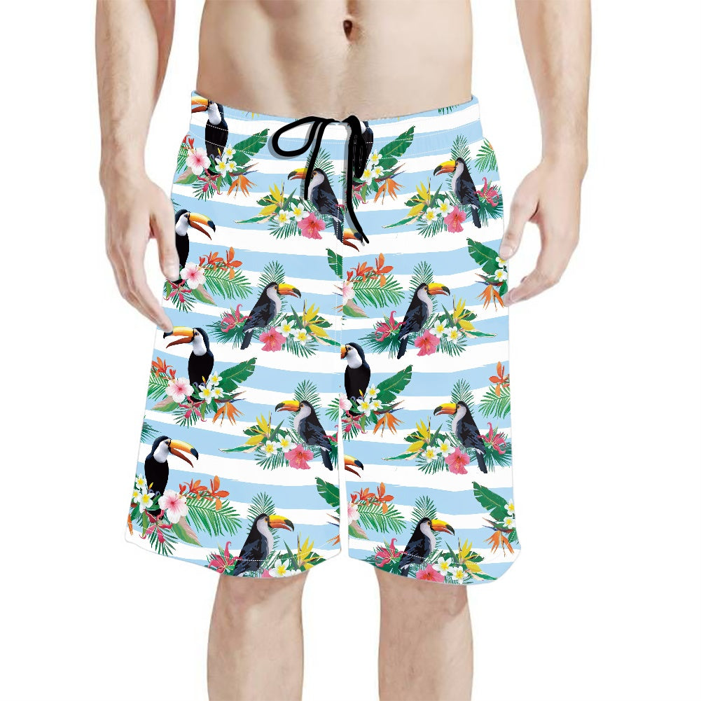 Men's Tropical Toucan Print Swim Shorts