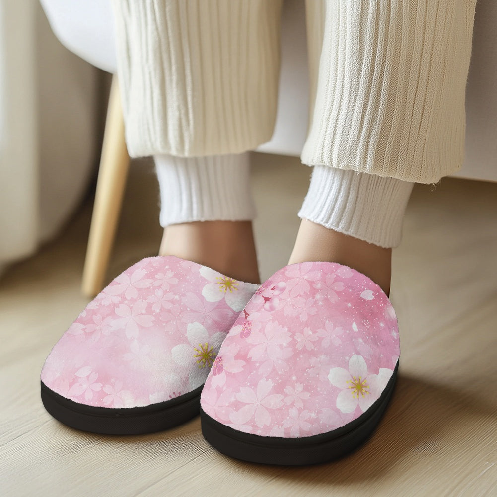 Cherry Blossom Cotton Slippers