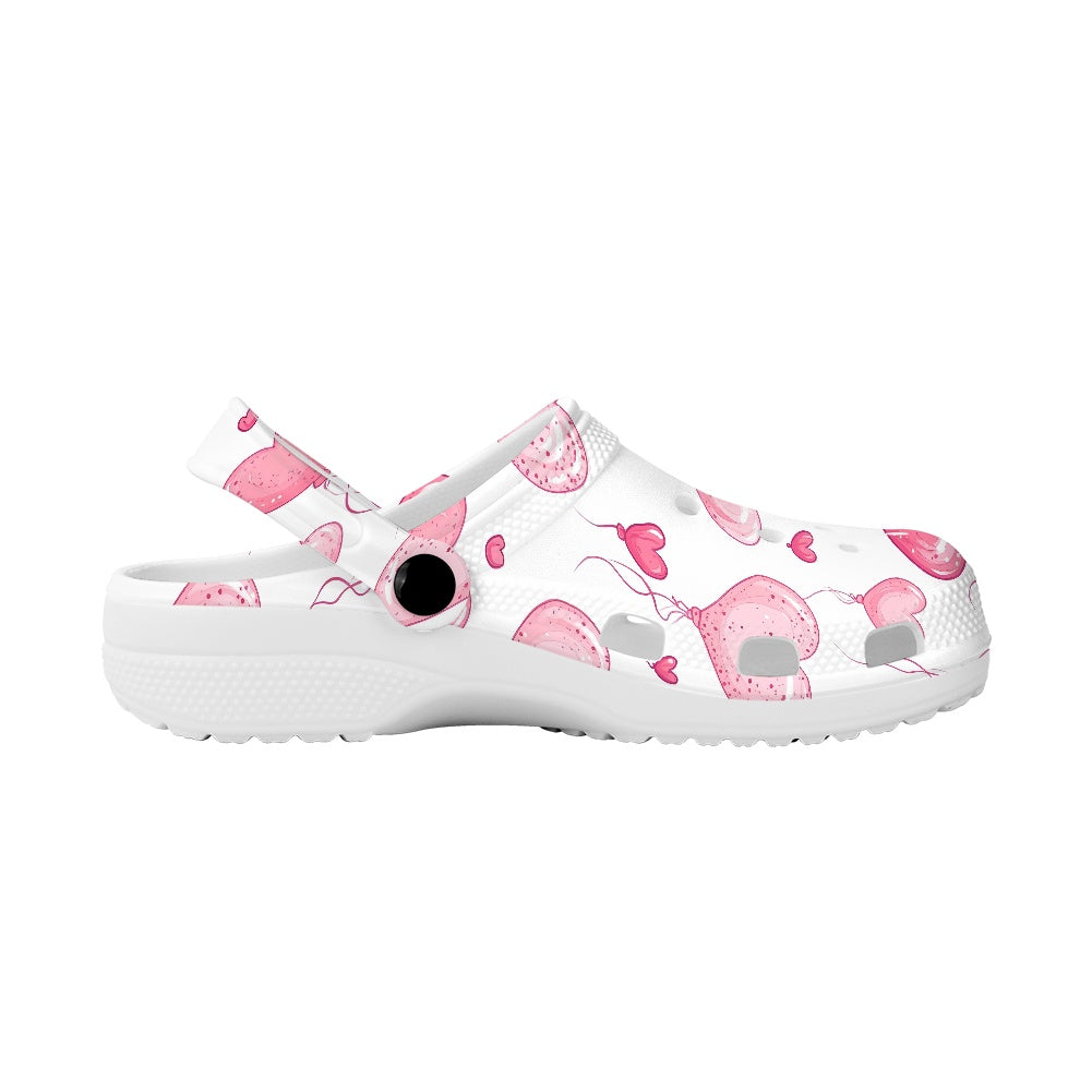 Dual Pink Heart Pattern Adult – Clogs
