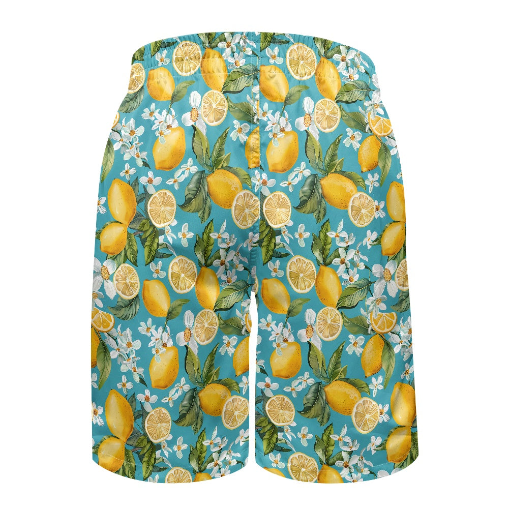 Men's Lemon Print Swim Shorts