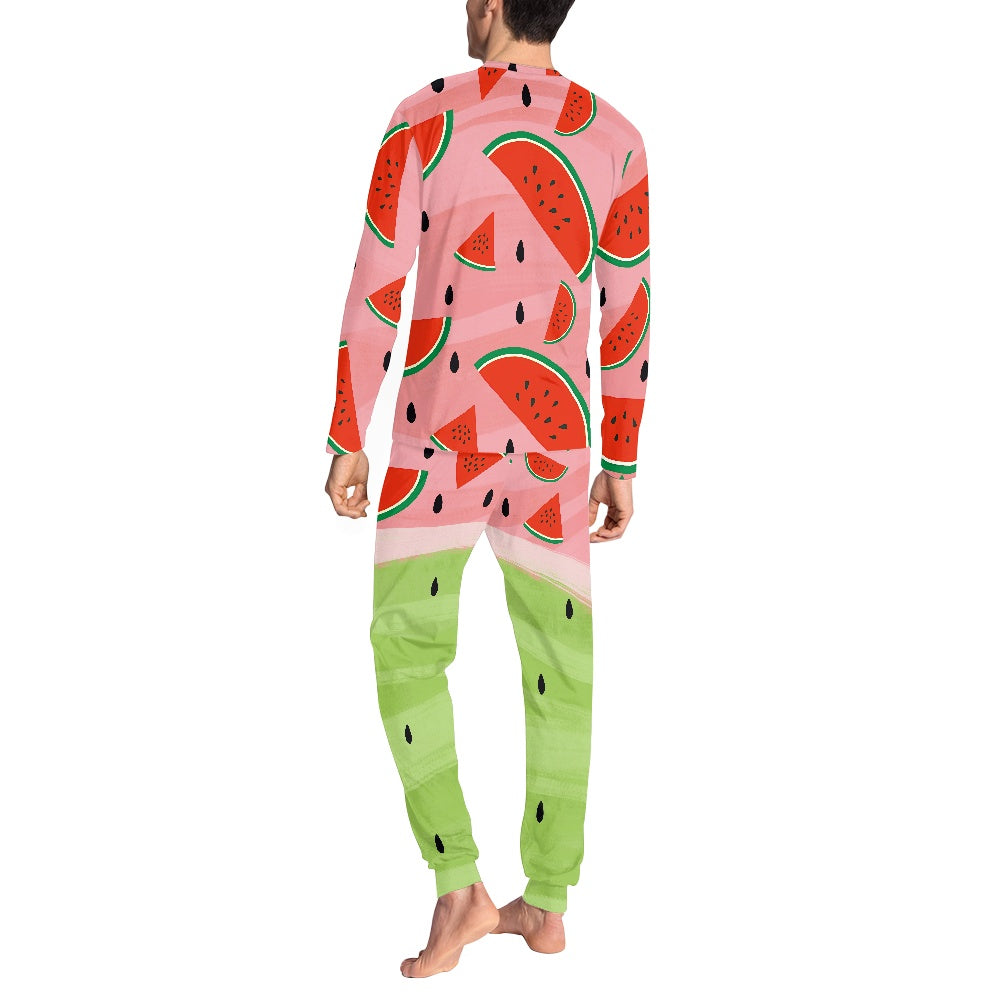 Watermelon Delight Men's Pajama Suit