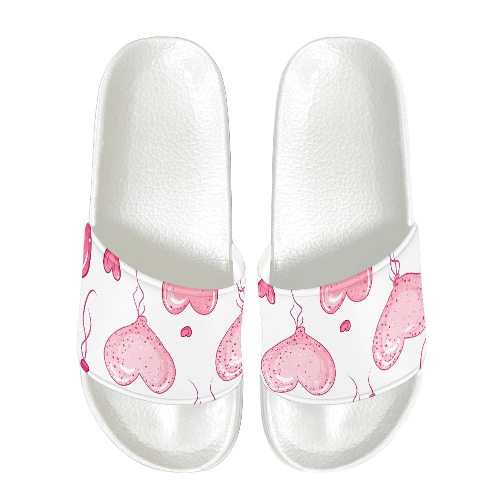 Pink Heart Balloon Slide Sandals