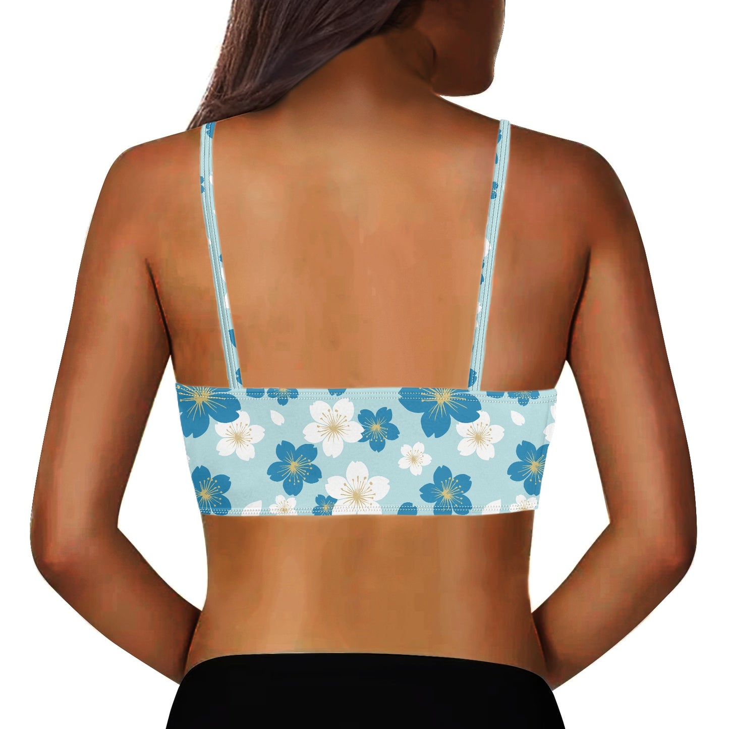 Blue Floral Women’s Sports Bra