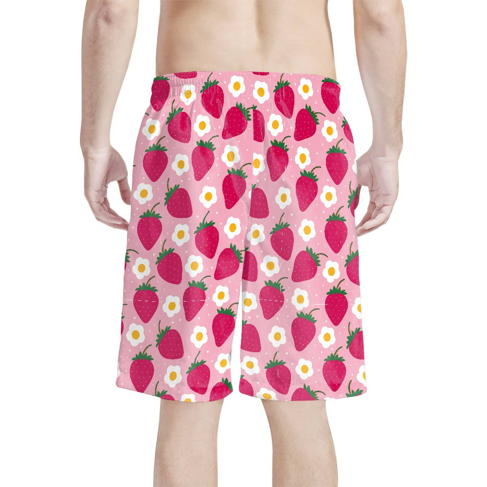 Men's Strawberry Print Swim Shorts