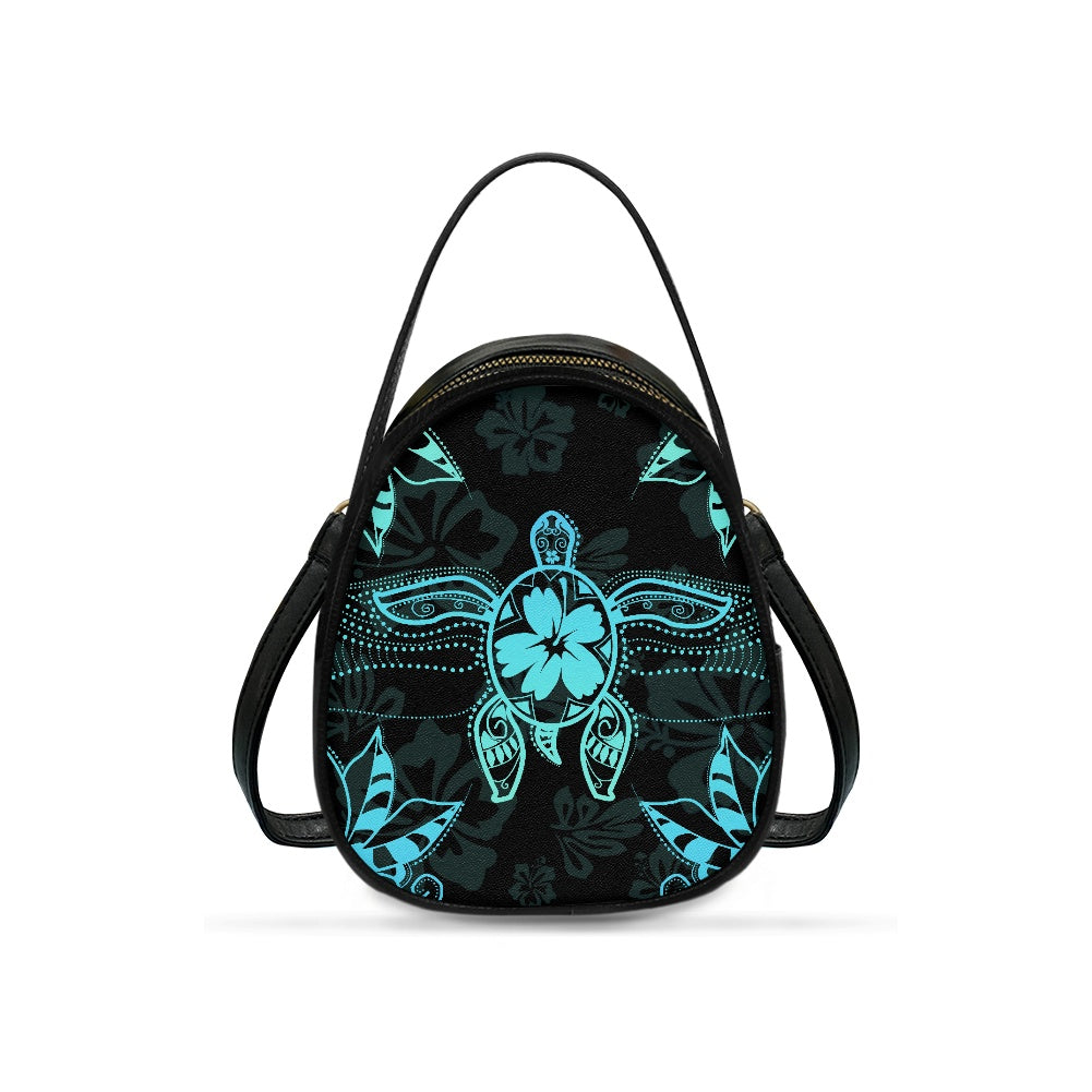Tribal Turtle Stylish Double-Layer Women’s Leather Square Bag