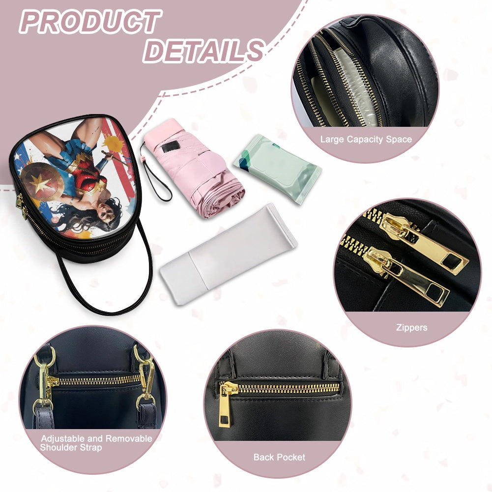Wonder Woman Bold Double-Layer Women’s Leather Square Bag