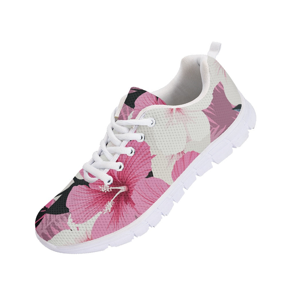 Bold Tropical Blossom Running Shoes