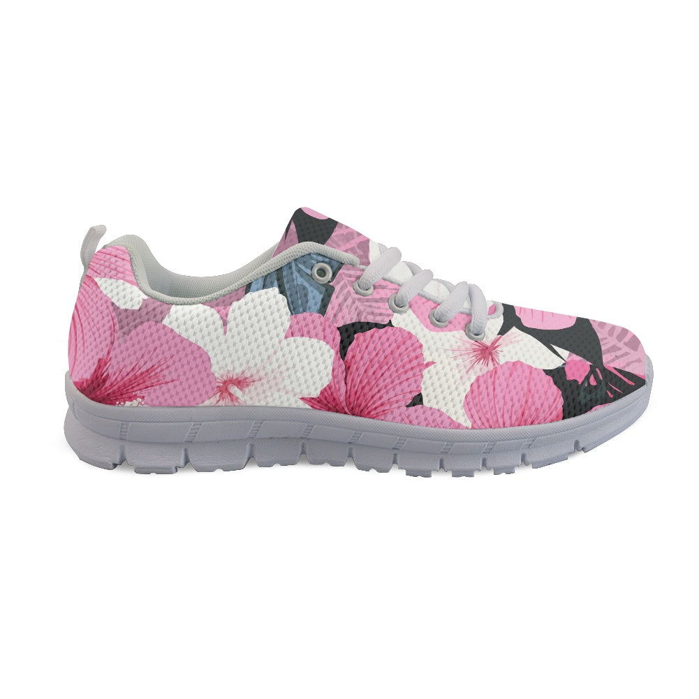 Bold Tropical Blossom Running Shoes
