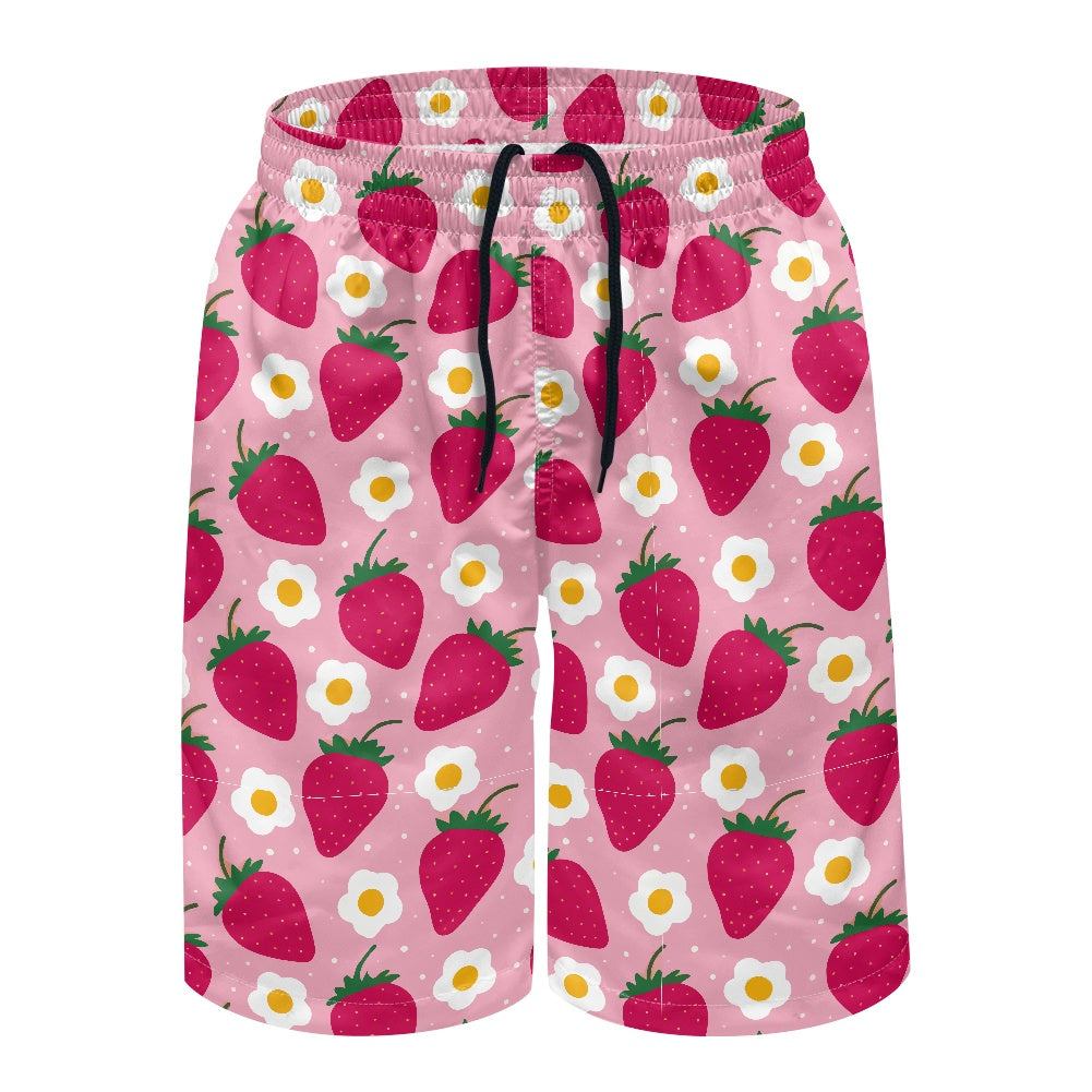 Men's Strawberry Print Swim Shorts