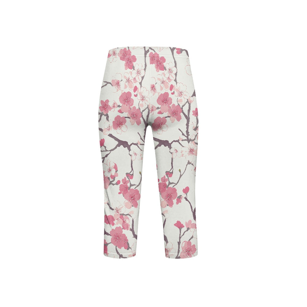 Cherry Blossom Kids' Capri Yoga Pants