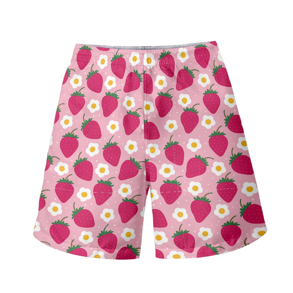 Men's Strawberry Print Swim Shorts