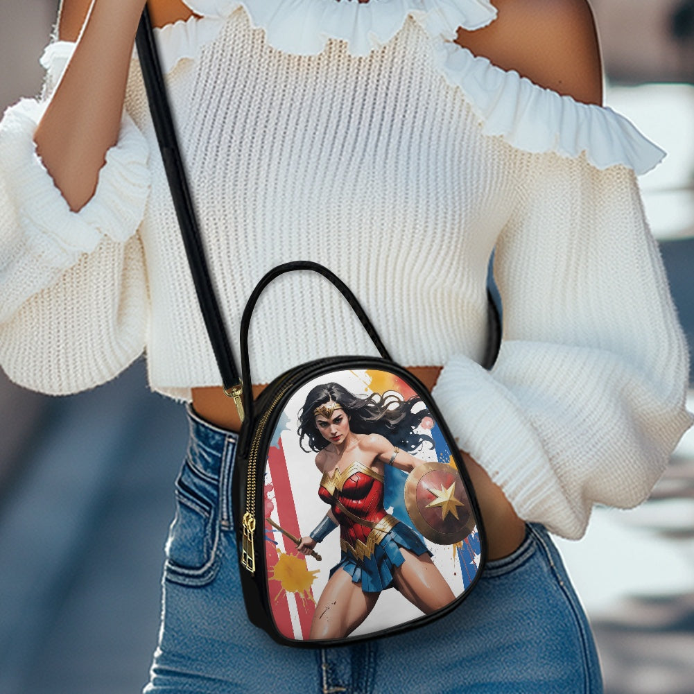 Wonder Woman Bold Double-Layer Women’s Leather Square Bag