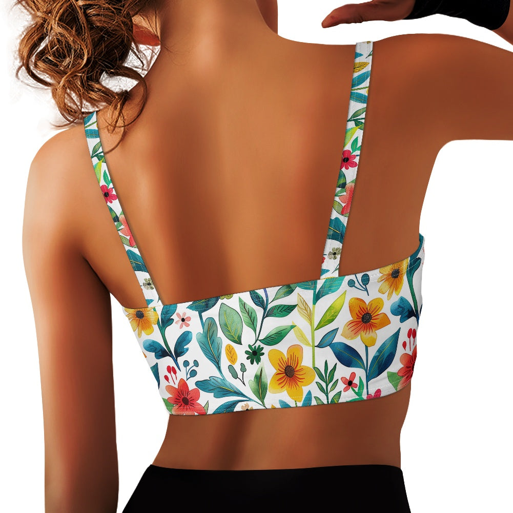 Tropical Floral Women’s Sports Bra