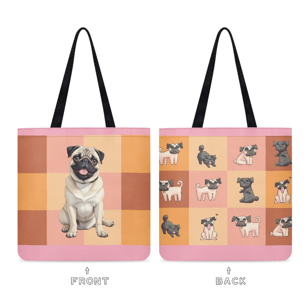 Pug Love Cloth Tote Bag