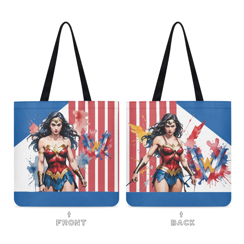 Wonder Woman American Flag Cloth Tote Bag