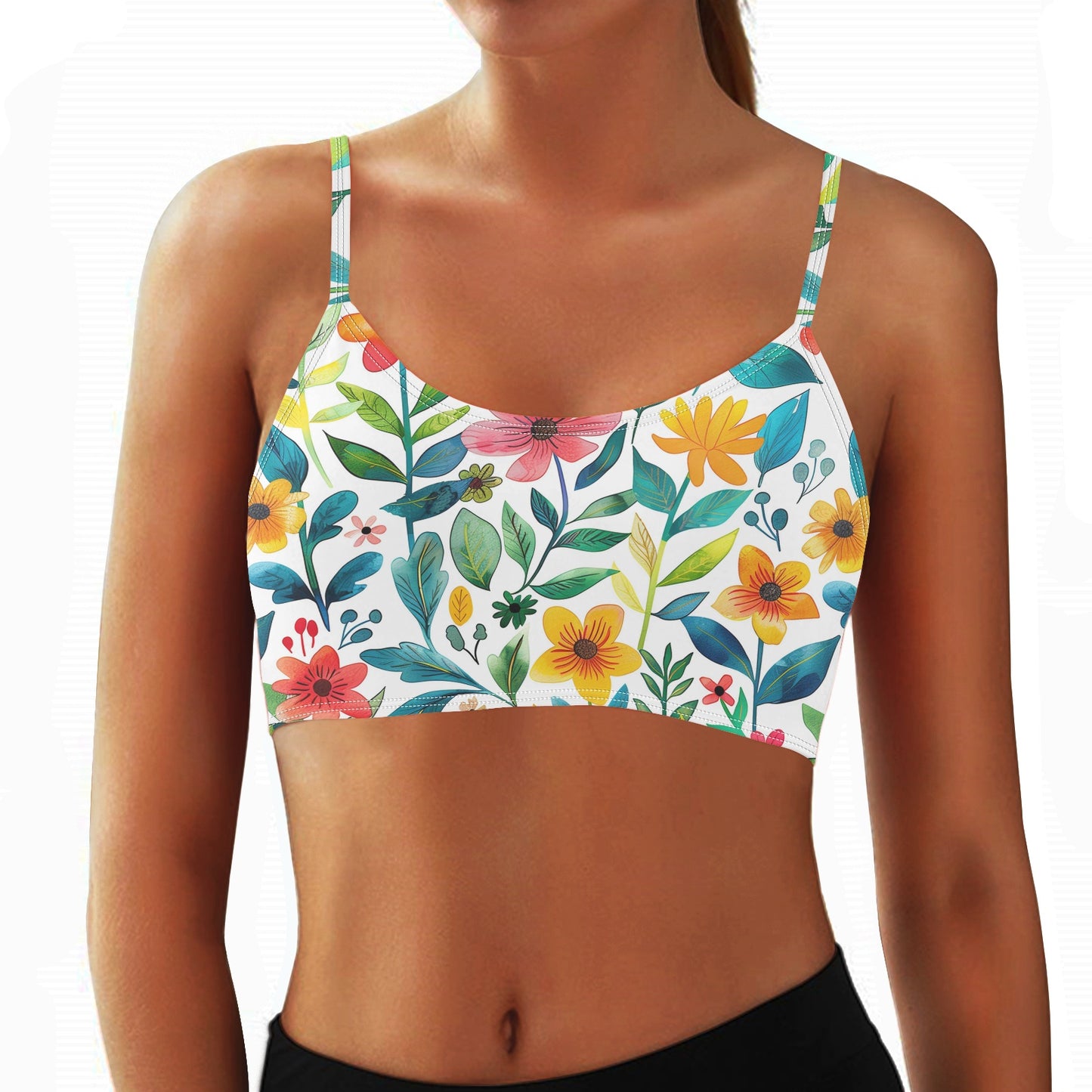 Tropical Floral Women’s Sports Bra