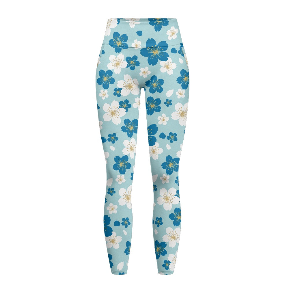 Blue Blossom Women's Yoga Pants with Pockets