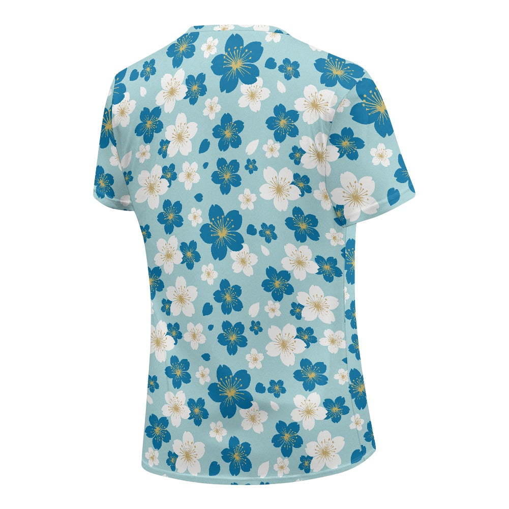 Blue Blossom Ladies' Round Neck T-Shirt