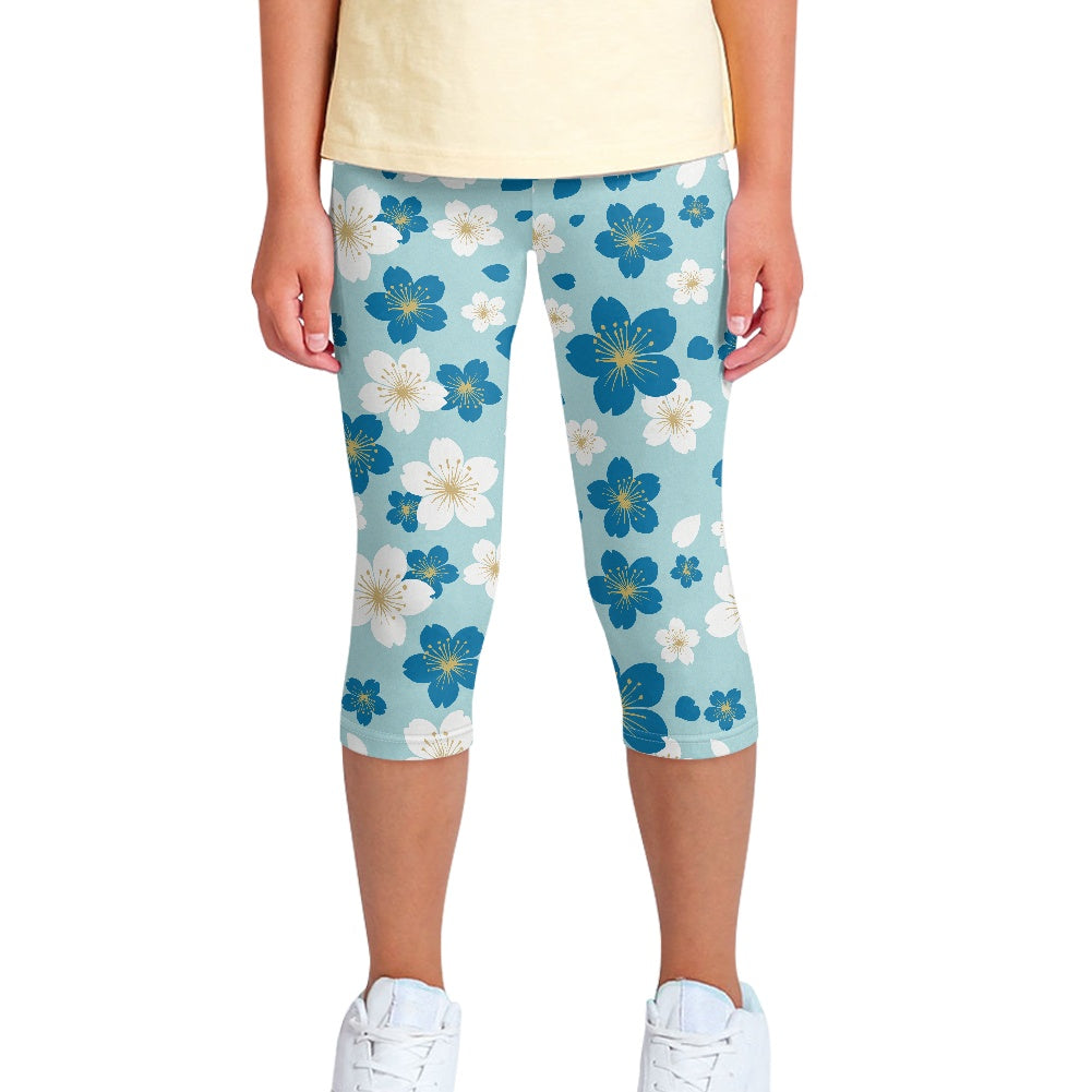 Floral Kids' Yoga Capri Pants