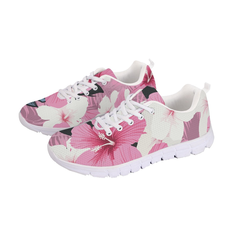 Bold Tropical Blossom Running Shoes