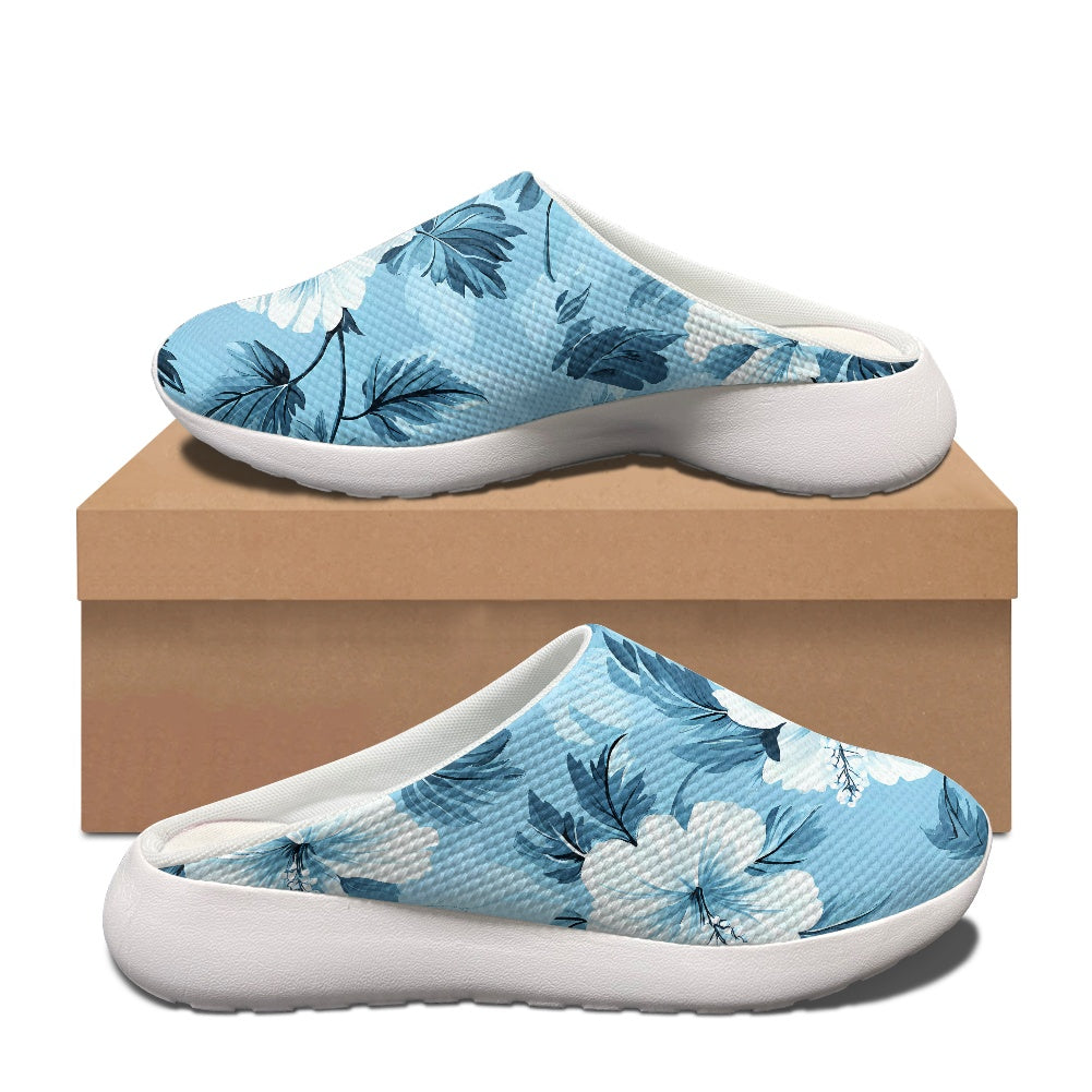 Blue Hibiscus Garden Clogs