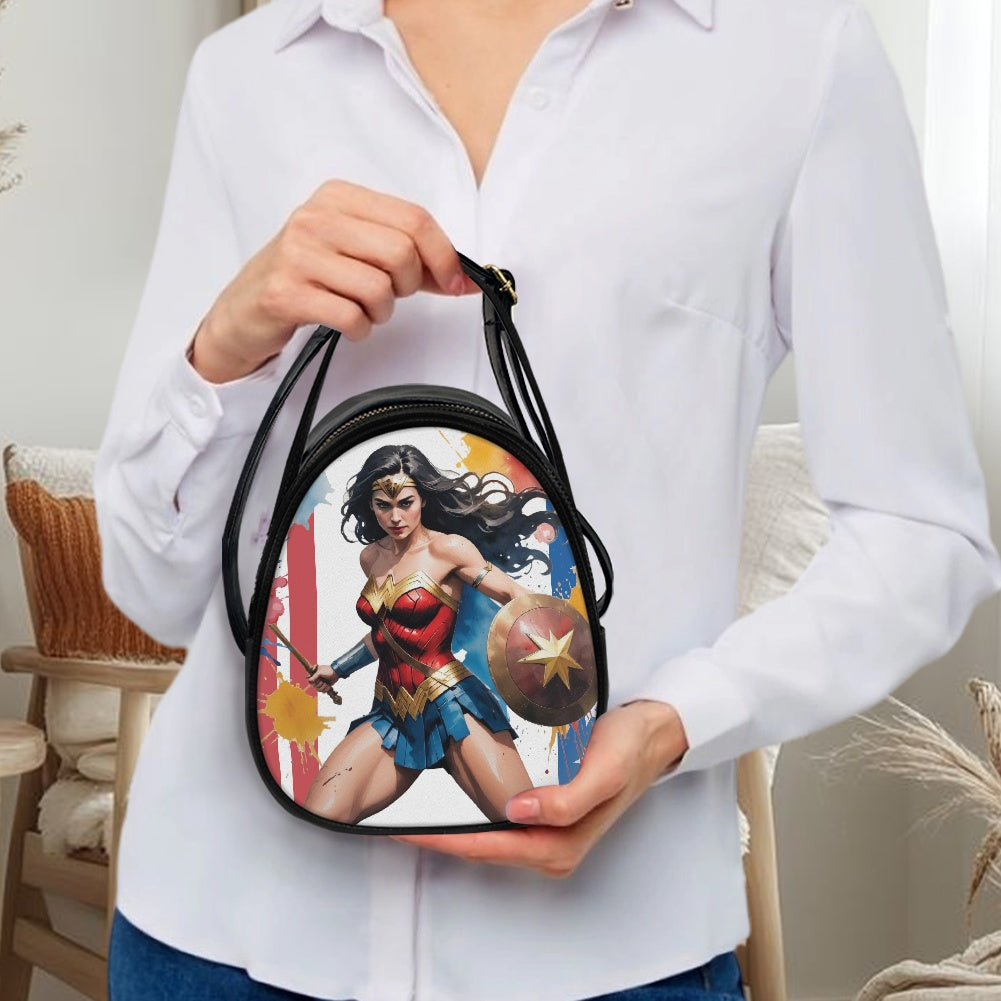 Wonder Woman Bold Double-Layer Women’s Leather Square Bag