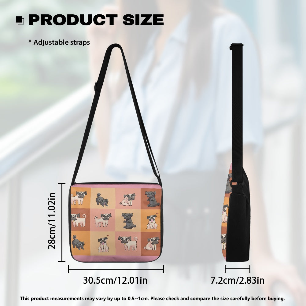 Pug Lovers Large Capacity Underarm Bag