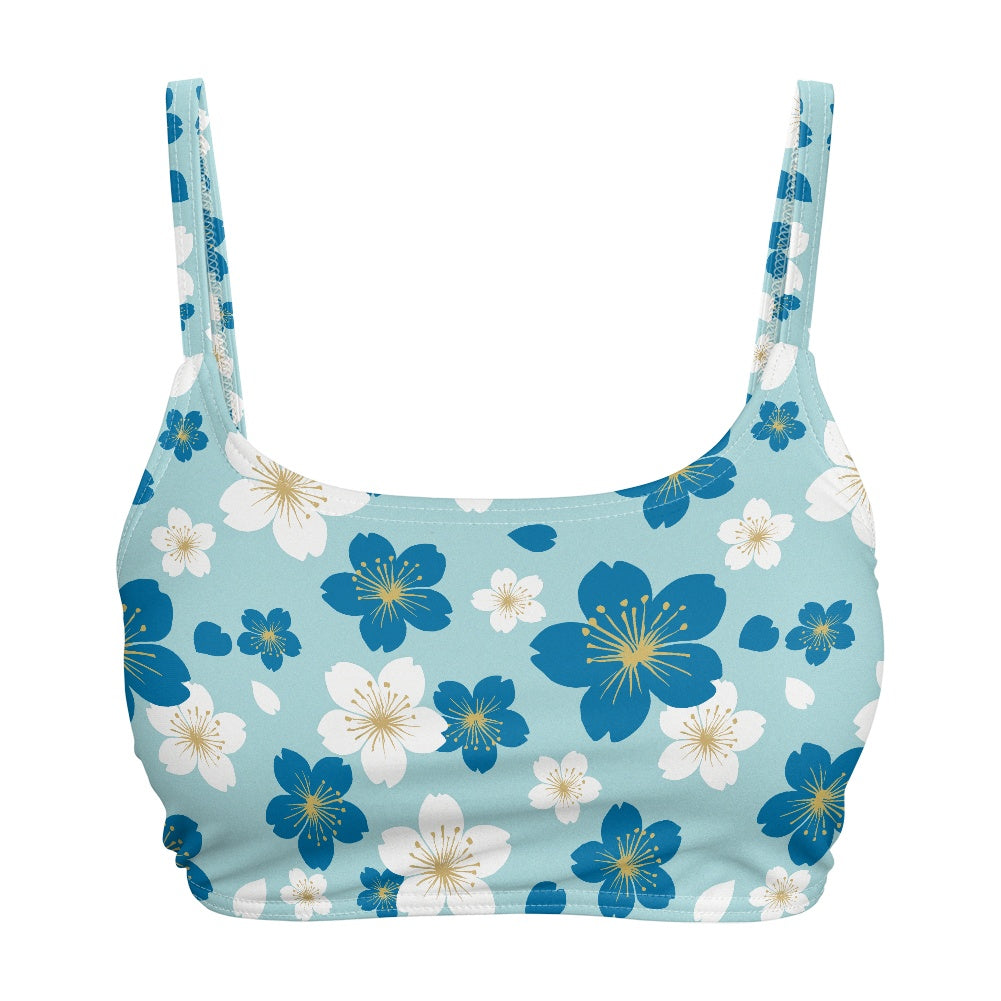 Blue Floral Women’s Sports Bra