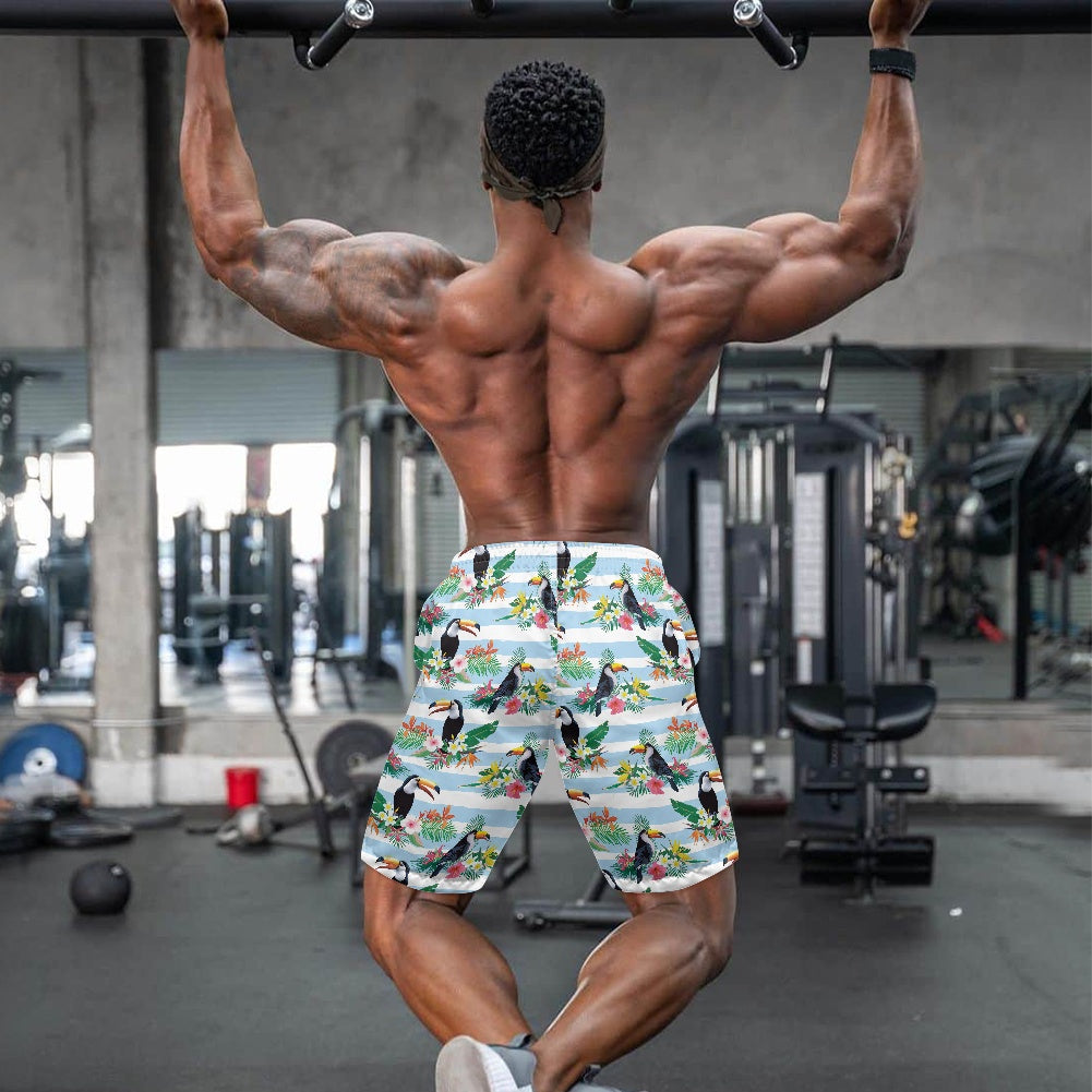 Men's Tropical Toucan Print Swim Shorts