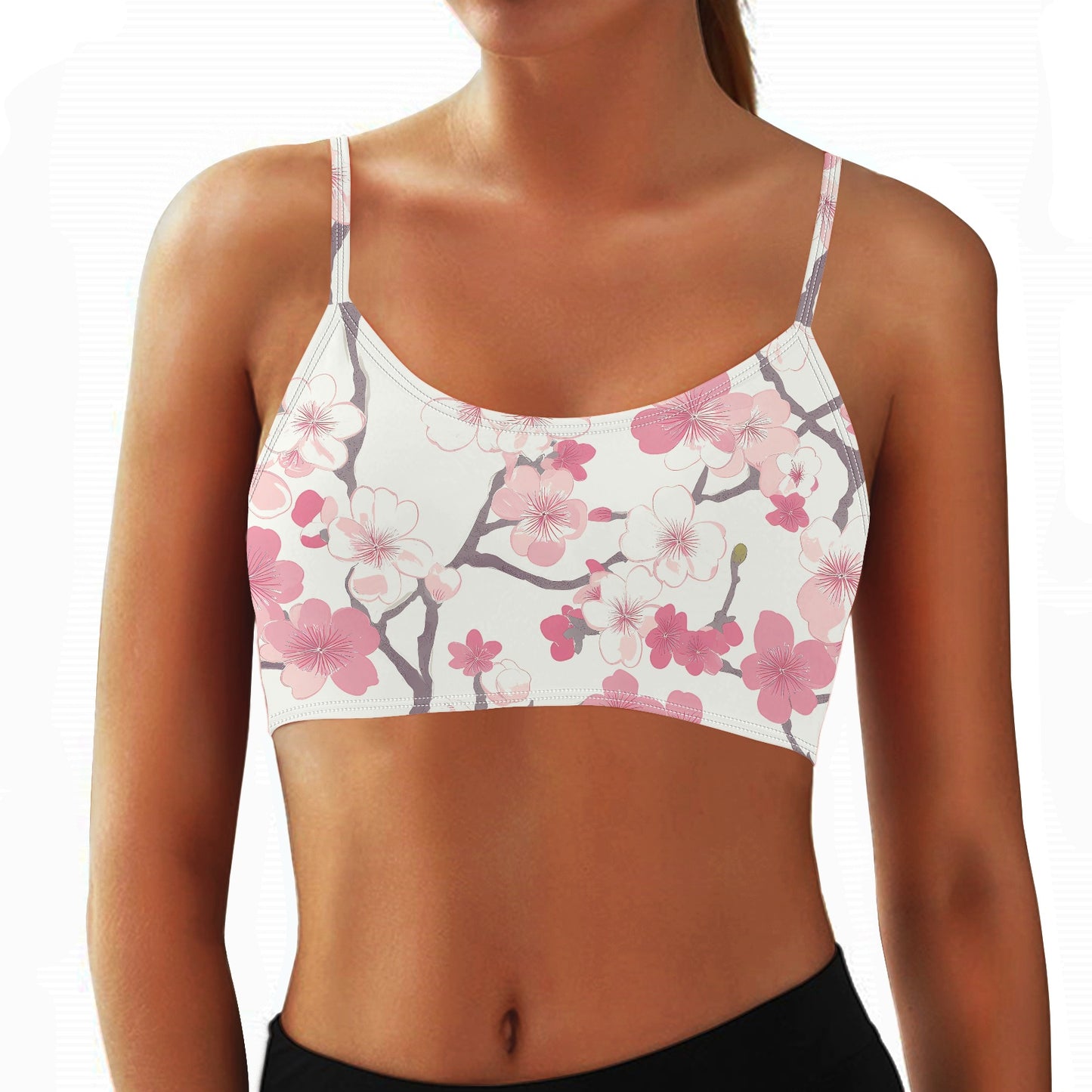 Blue Floral Women’s Sports Bra