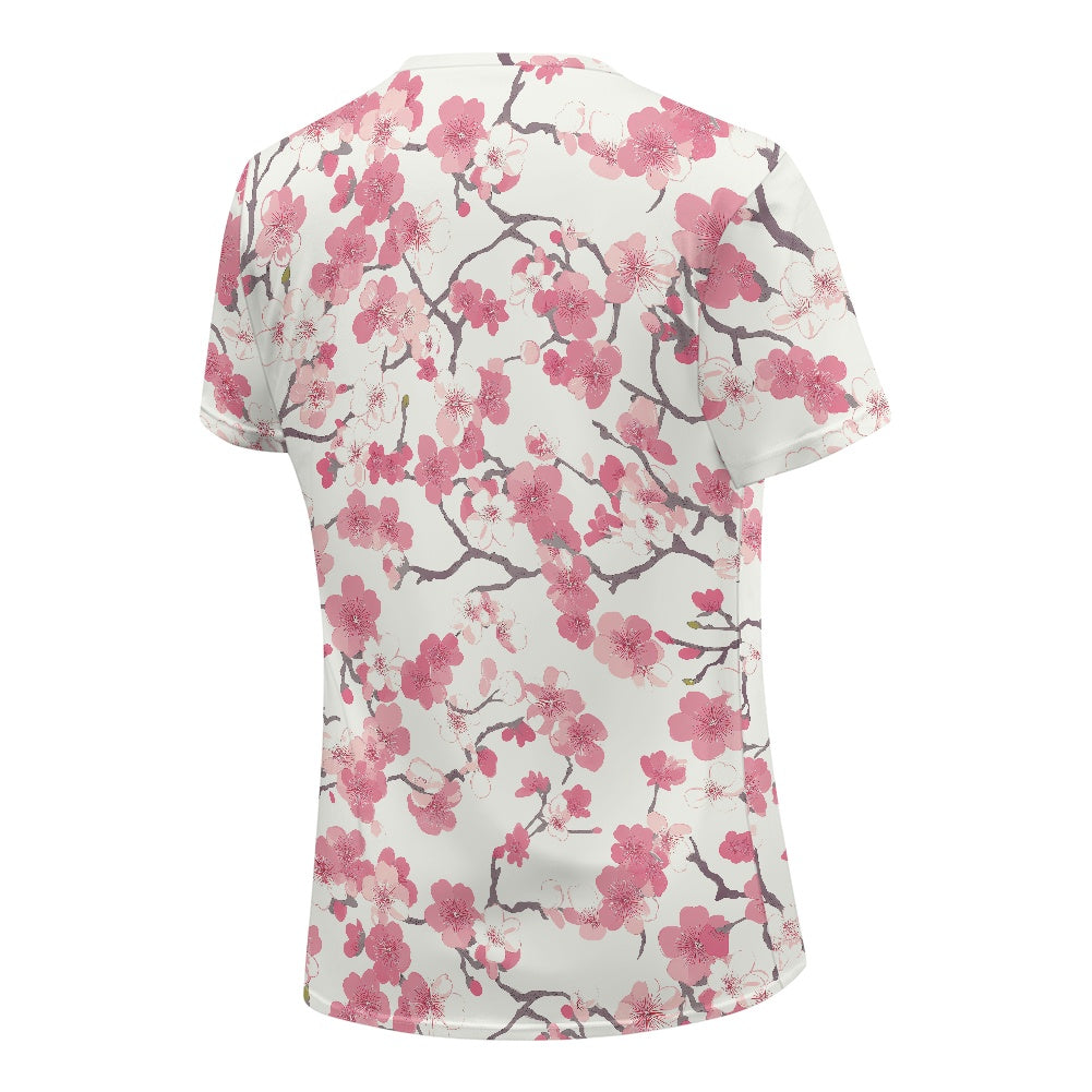 Cherry Blossom Ladies' Round Neck T-Shirt