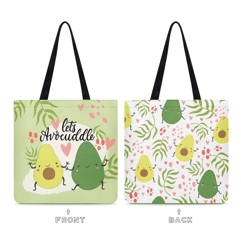 Let's Avocuddle Cute Avocado Cloth Tote Bag