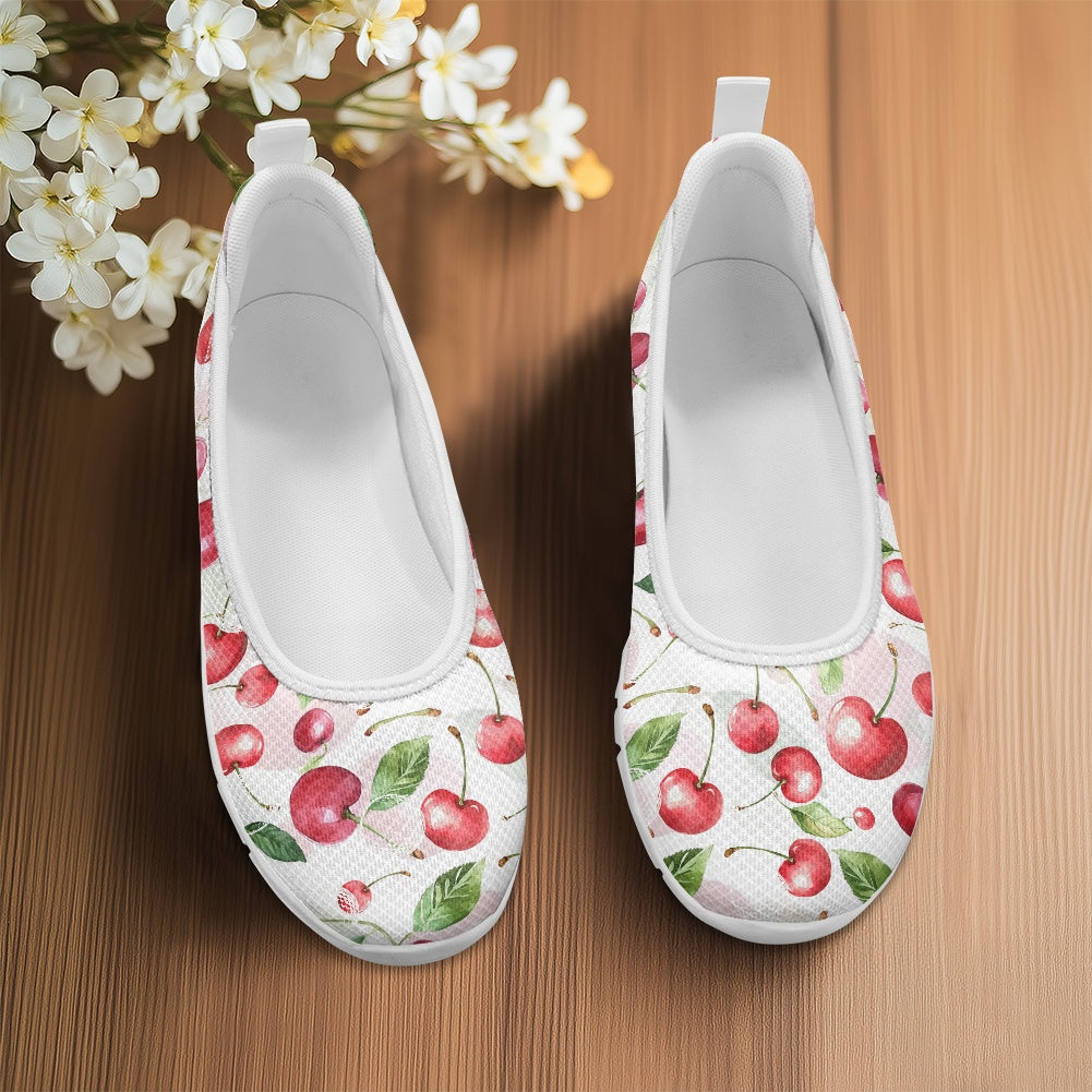 Cherry Bliss Women's Slip-On Shoes