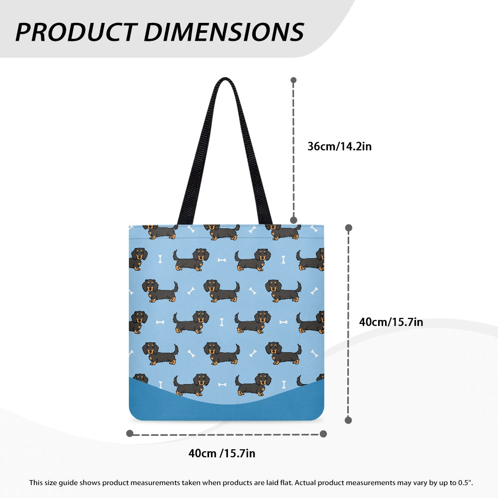 Dachshund Pattern Cloth Tote Bag