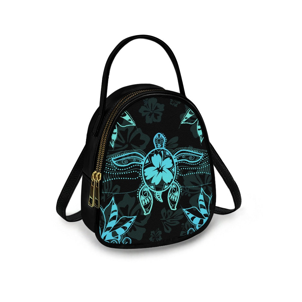 Tribal Turtle Stylish Double-Layer Women’s Leather Square Bag