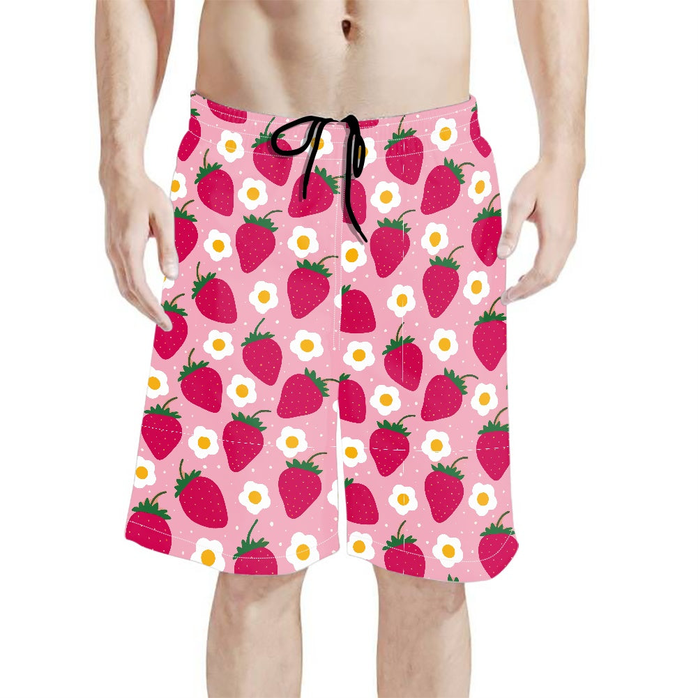 Men's Strawberry Print Swim Shorts