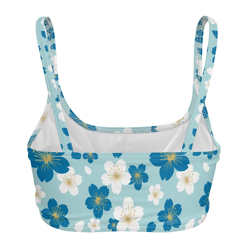 Blue Floral Women’s Sports Bra