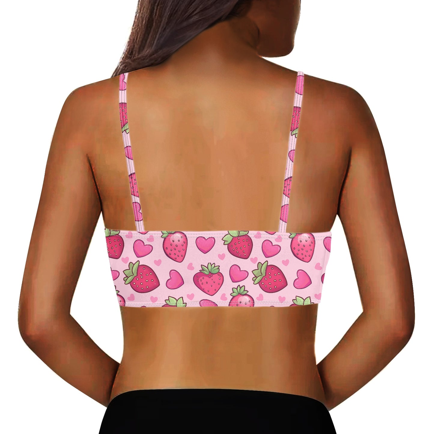 Strawberry Hearts Women’s Sports Bra