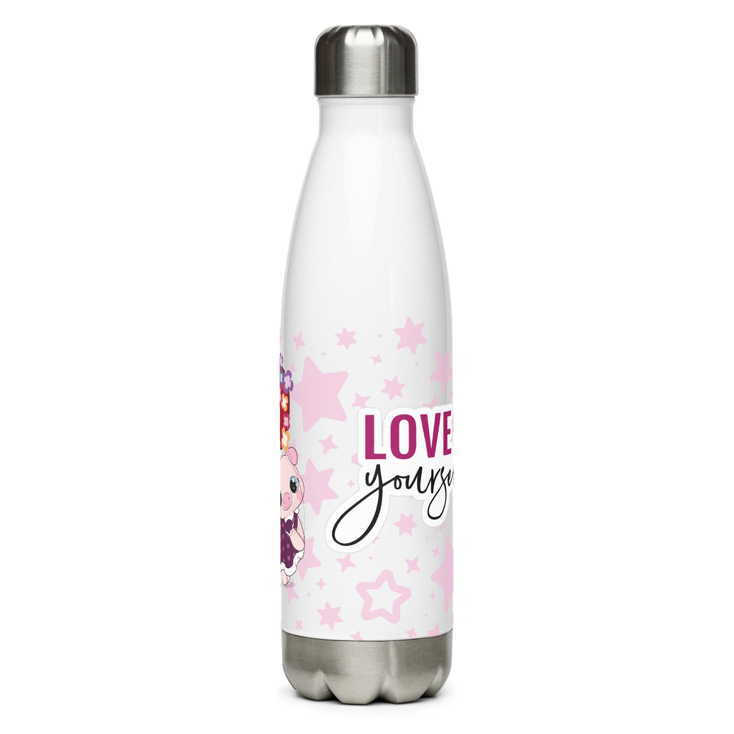 stainless steel water bottle white 17oz