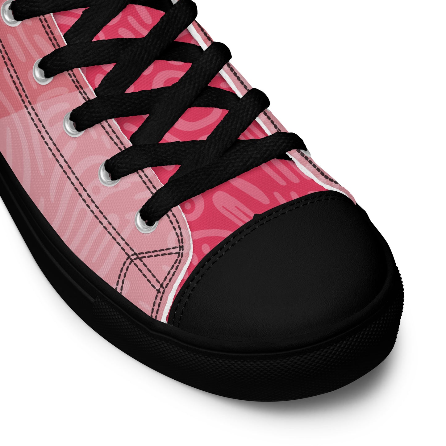 Cute Cats Pink Orange Women's High Top Custom Sneakers