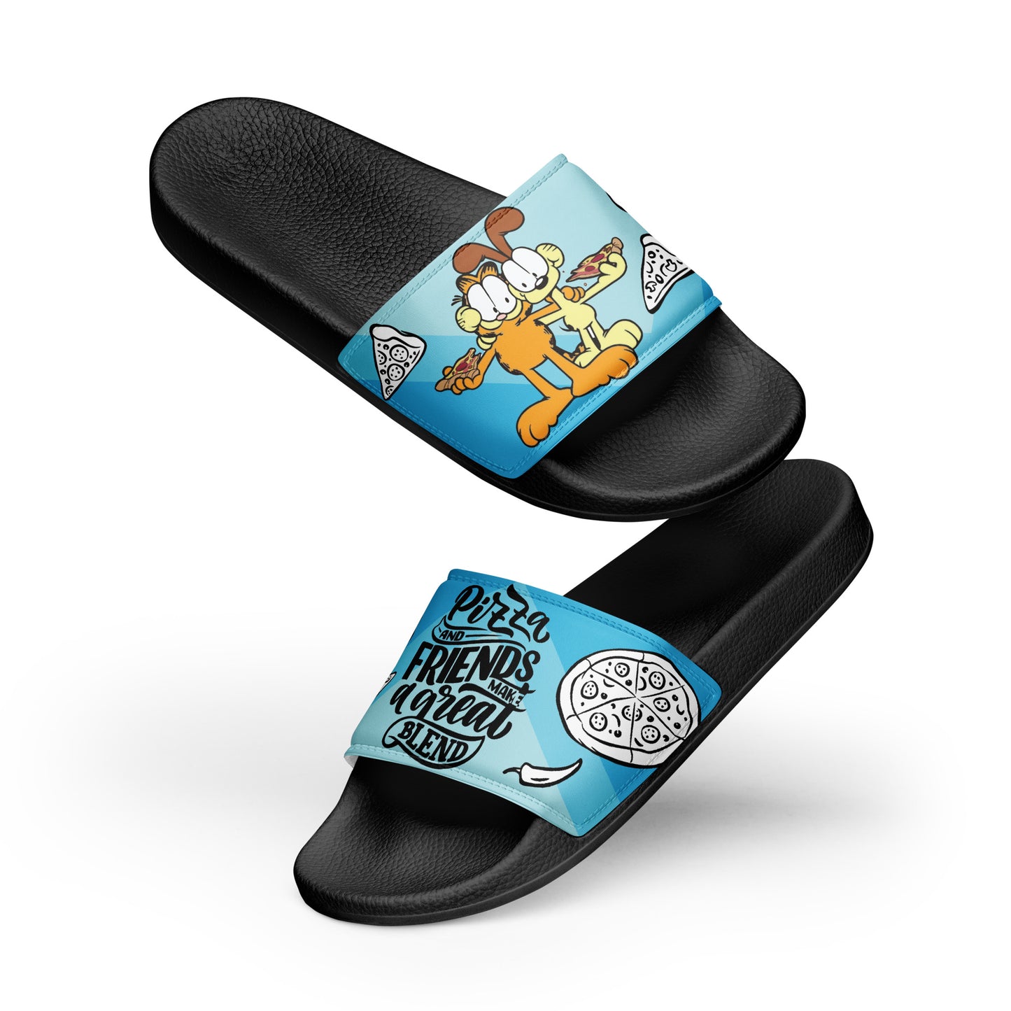 womens slides black