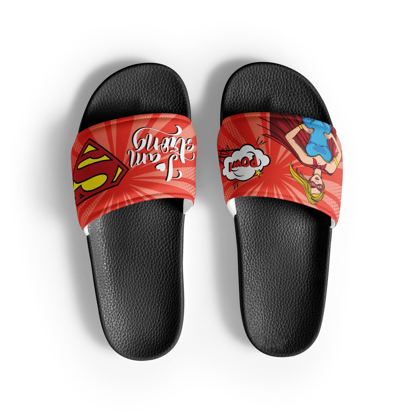 womens slides black